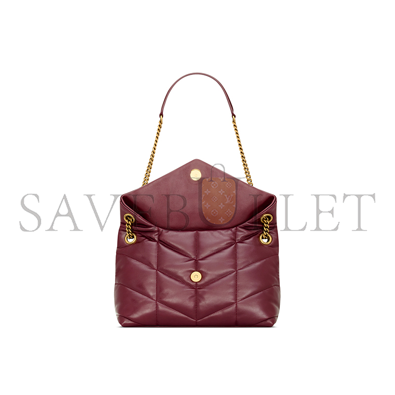 YSL PUFFER SMALL IN SHINY LEATHER 577476AAFE16593 (29*17*11cm)